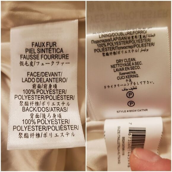 NEW BCBGeneration Zip Front Faux Fur Jacket sz XL - Picture 8 of 8